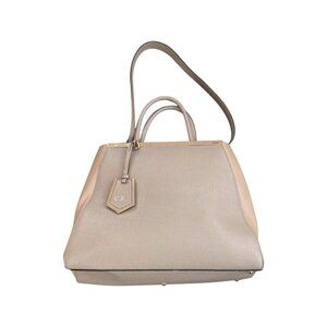Fendi Vitello Elite Regular 2Jours Tote In beige